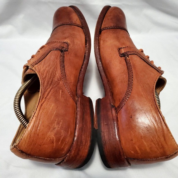 Bed Stu Distressed Brown Leather Cap Toe Oxfords Men’s Sz 8 - Picture 6 of 8